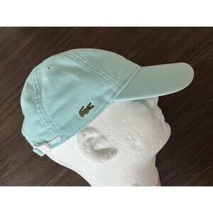 Lacoste Hat Cap Strap Back Crocodile Embroidered Womens Medium